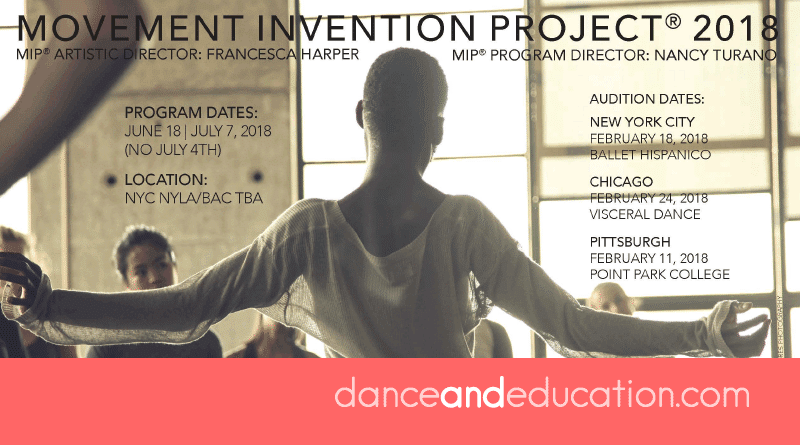 Movement Invention Project® 2018 Auditions Tour