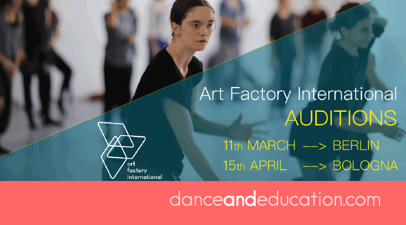 Audition Art Factory International Contemporary Dance Programme 2018/2019