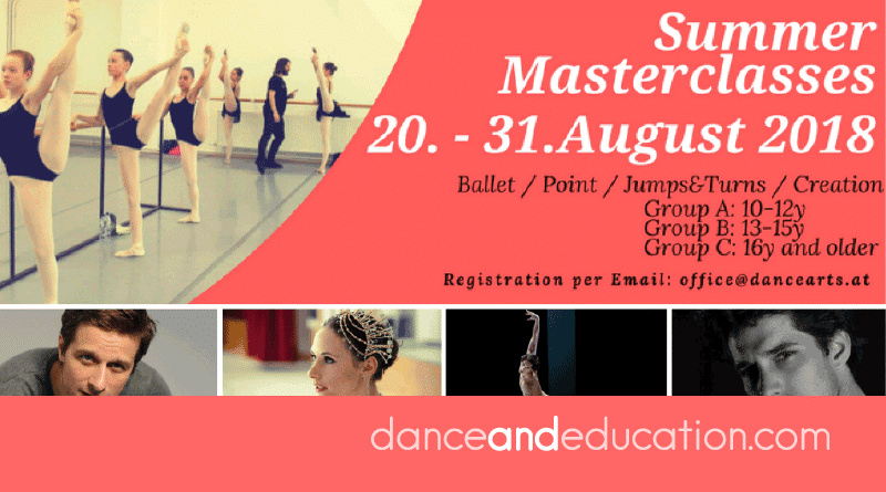 BALLET&CREATION Summer Masterclasses 2018 - Vienna Austria, dancearts Boris Nebyla