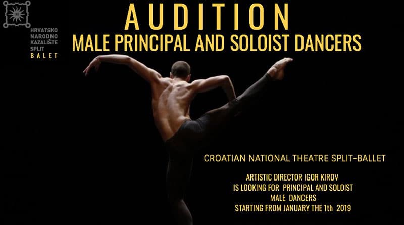 Croatian National Theatre Split / Ballet is Looking for Male Dancers