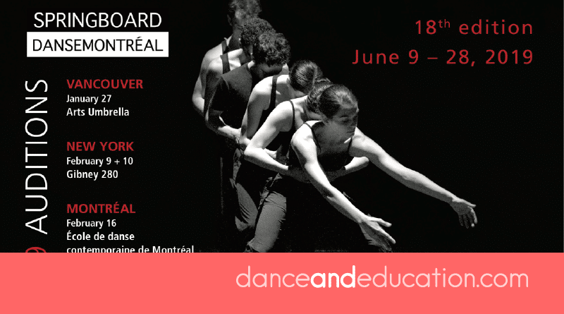 Springboard Danse Montréal: Auditions for dancers and choreographers!