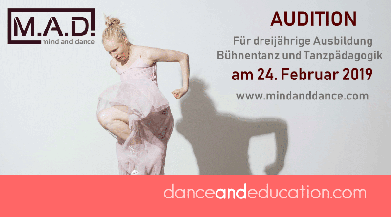 MIND AND DANCE - AUDITION for 3 years professional study programm in Dance and Dance Pedagogy