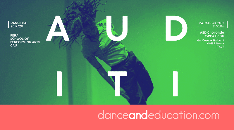 AUDITION / DANCE BA programme (Contemporary) for the academic year 2019-20