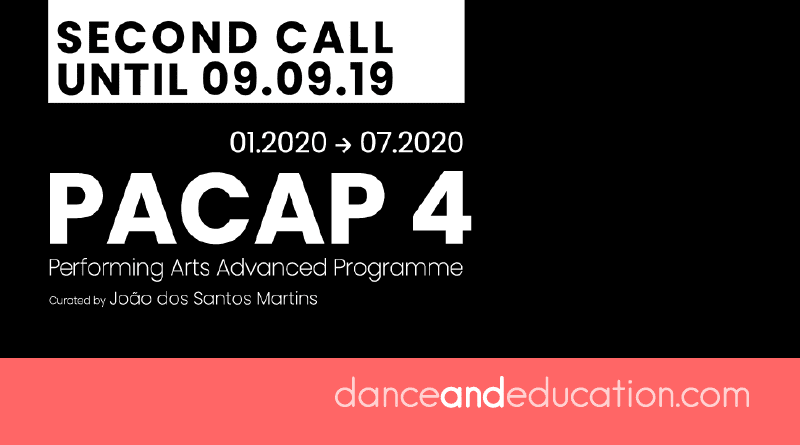 SECOND CALL FOR APPLICATIONS PACAP 4 – PERFORMING ARTS ADVANCED PROGRAMME
