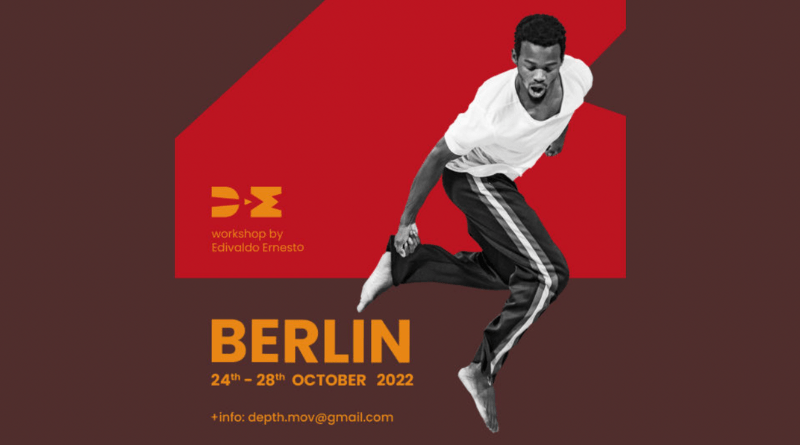 Depth Movement Workshop with Edivaldo Ernesto from 24th to the 28th October 2022 at DOCK 11 Berlin.