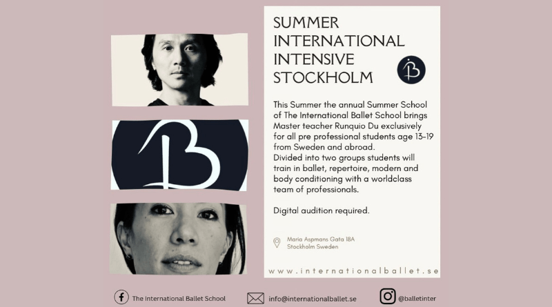 International Summer Intensive with Guest Runqiao Du, Stockholm Sweden