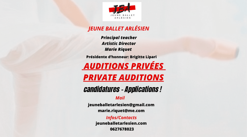 Audition JBA / Jeune Ballet Arlésien