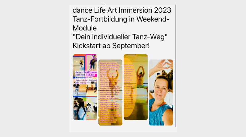 dance life art Immersion 2023 Berlin by Eve Neeracher dance-Artist/ lecturer/ Choreographer