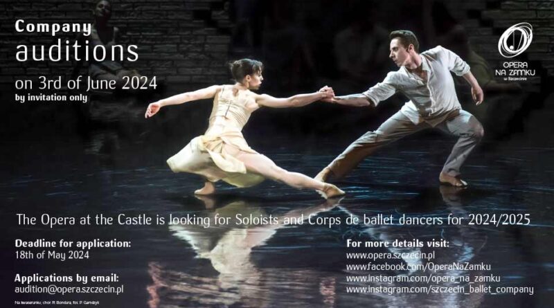 The Opera at the Castle is Looking for Soloists and Corps de Ballet Dancers for 2024-25 Season