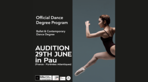Diploma in choreographic education - Audition 29TH June in PAU (France - Pyrénées-Atlantiques