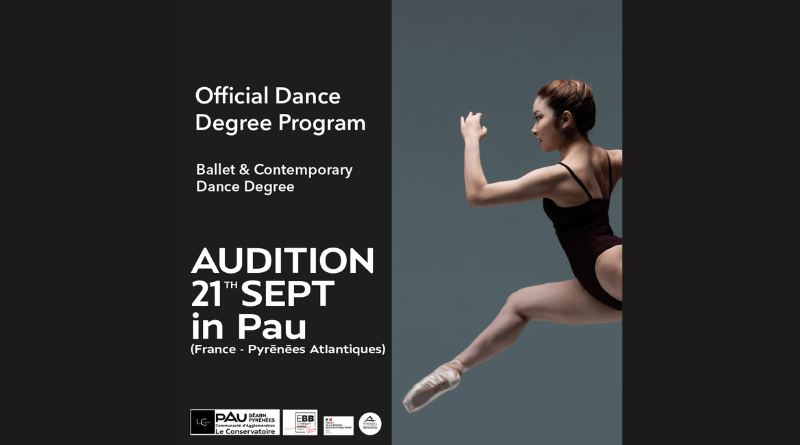 Diploma in choreographic education - Audition 21st September in PAU (France - Pyrénées-Atlantiques