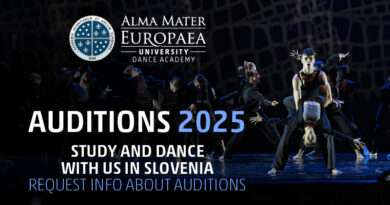 Alma Mater Europaea Dance Academy Accredited Bachelor's Degree in Dance and Choreography. Auditions for Academic Year 2024-2025