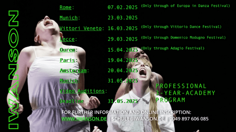 Auditions Iwanson International School of Contemporary Dance