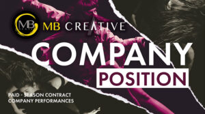 MB Creative Audition - Open Female and Male Positions