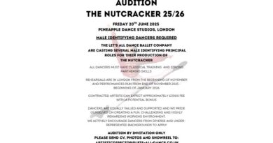 Let’s All Dance Ballet Company are Casting Male Identifying Dancers