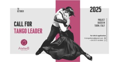 ARTISTIC RESIDENCY of Tango OPEN CALL for TANGO dancers (leader role)