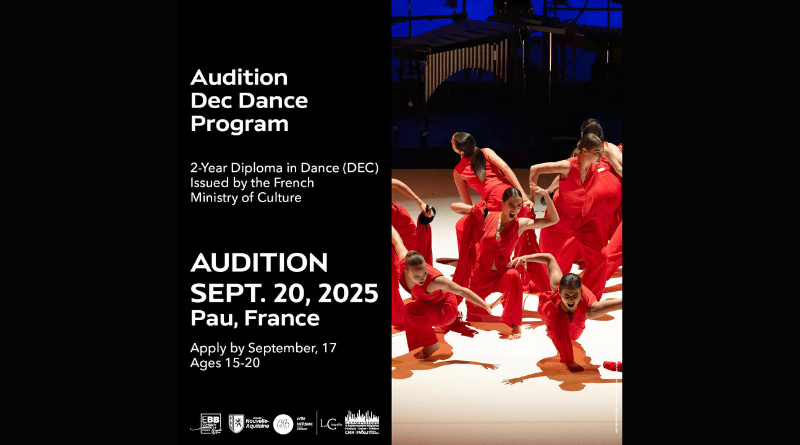 Diplôme d'Etudes Chorégraphiques (DEC) - Audition in PAU (France - Pyrénées-Atlantiques)