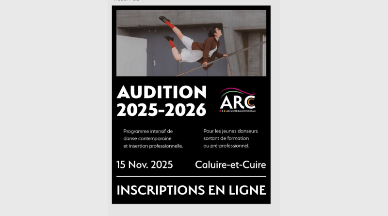 Audition for Arcdanceprogram intensive contemporary dance program