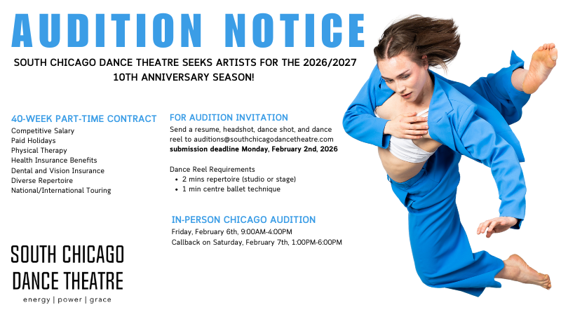 South Chicago Dance Theatre 2026/2027 Main Company Audition