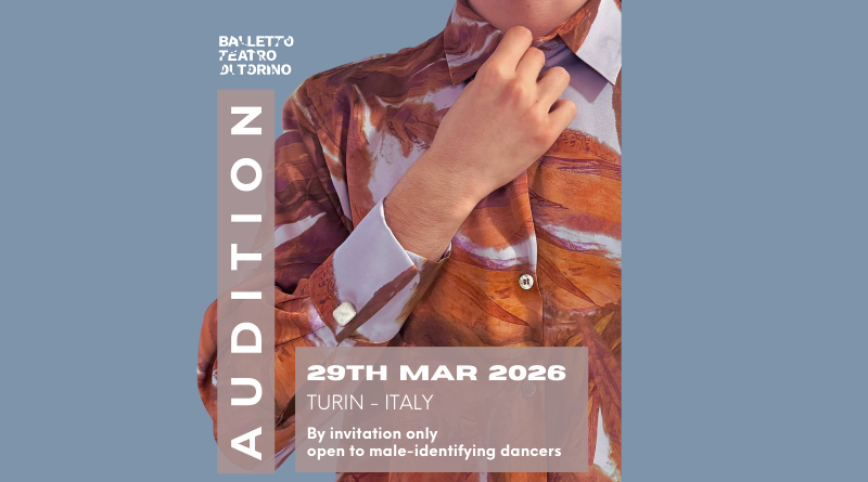 The Balletto Teatro di Torino is Looking for two Male-Identifying Dancers