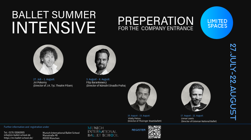 Munich International Ballet School Ballet Summer Intensive - Preperation for the company entrance