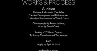 Works & Process is Looking for 5 Dancers for Brokeback Mountain, The Ballet by Pontus Lidberg