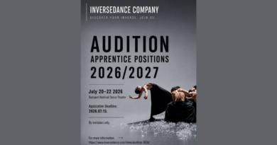 Inversedance Company is Seeking Female and Male Apprentices for the 2026/2027 Season