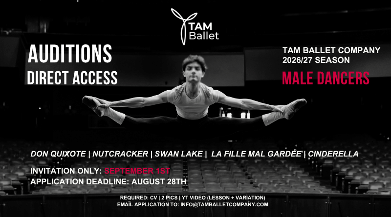 TAM Ballet is Seeking Male Dancers