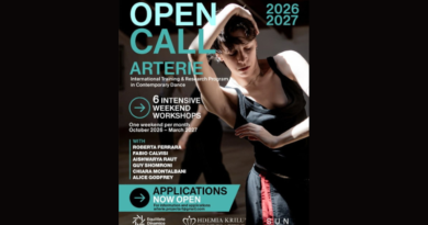Opencall: Arterie 2026/2027 International Training & Research Program in Contemporary Dance