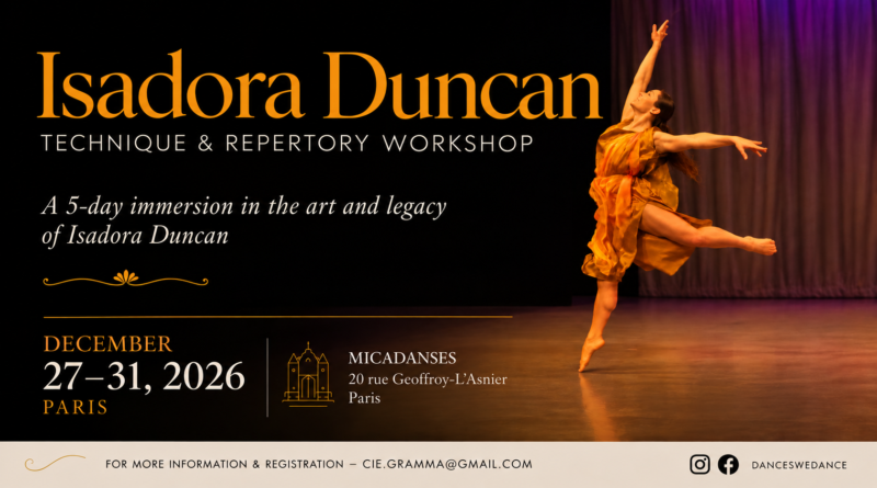 Isadora Duncan technique & repertory workshop in Paris